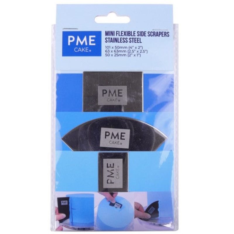 PME Mini Flexible Icing Side Scrapers Set of 3