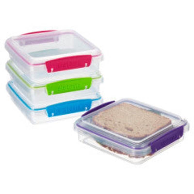 Sistema Sandwich Box – Assorted Clear with Coloured Clips