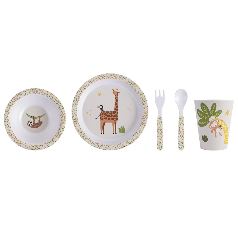 Ladelle Kids 5 Piece Dinner Set – Jungle