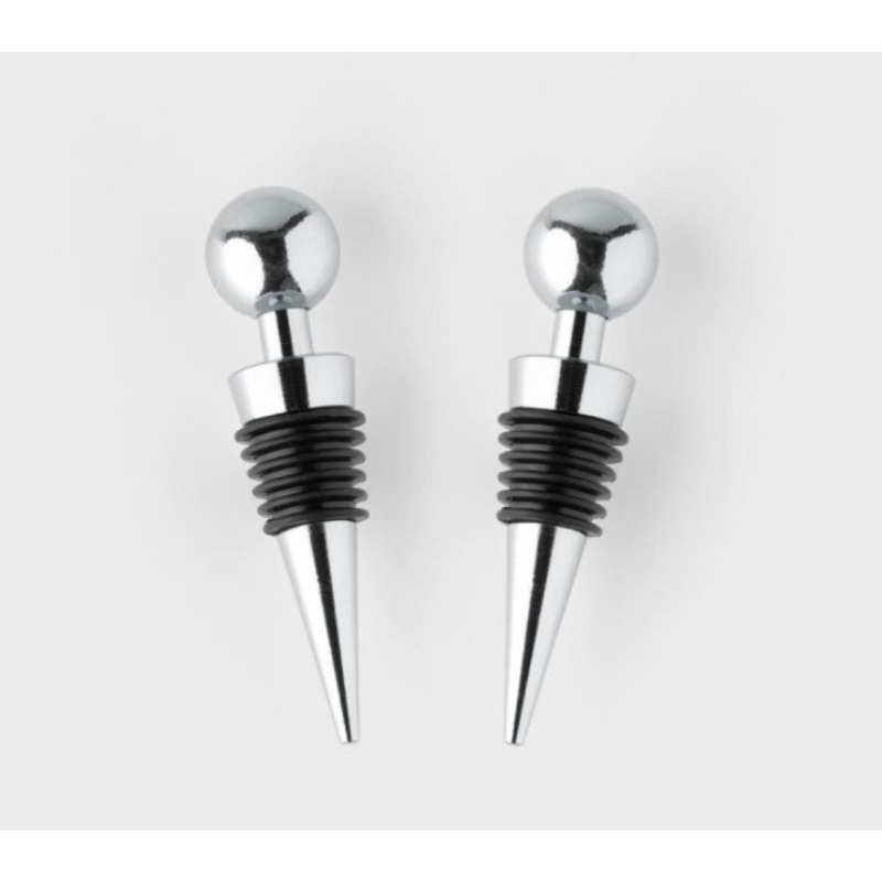 Taylor’s Eye Witness Taproom Two Piece Chrome Ball Bottle Stopper Set