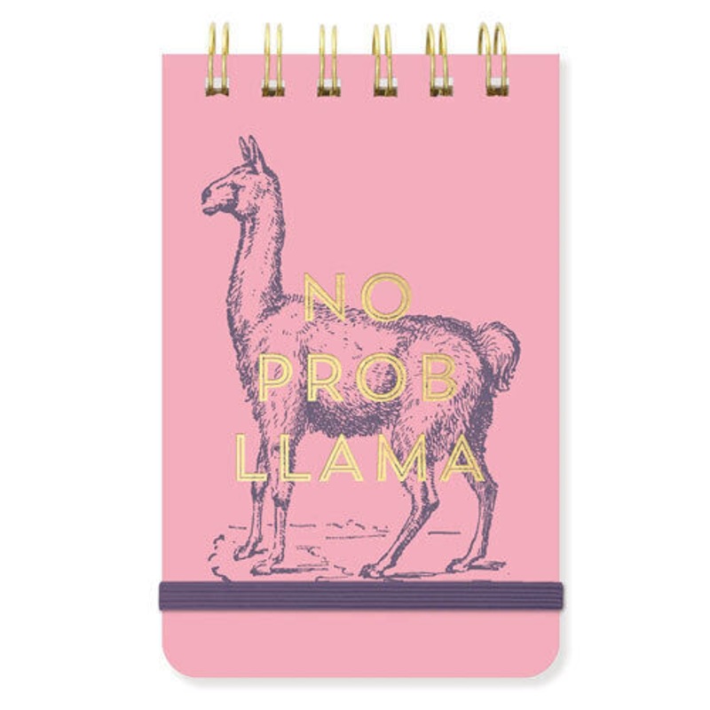 No Prob Llama Spiral notebook