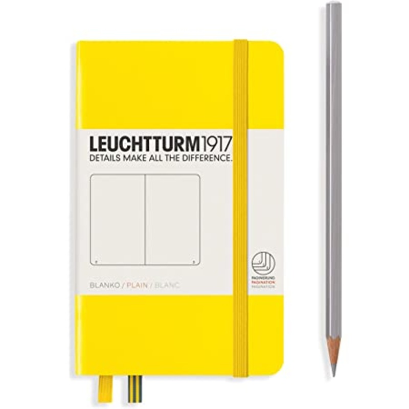 Pocket Notebook A6 Plain Lemon