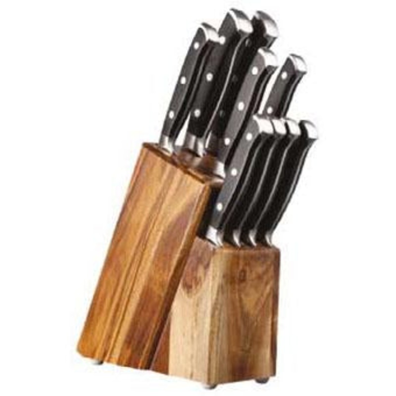 Taylor’s Eye Witness Acacia Knife Block and 9 Piece Knife Set
