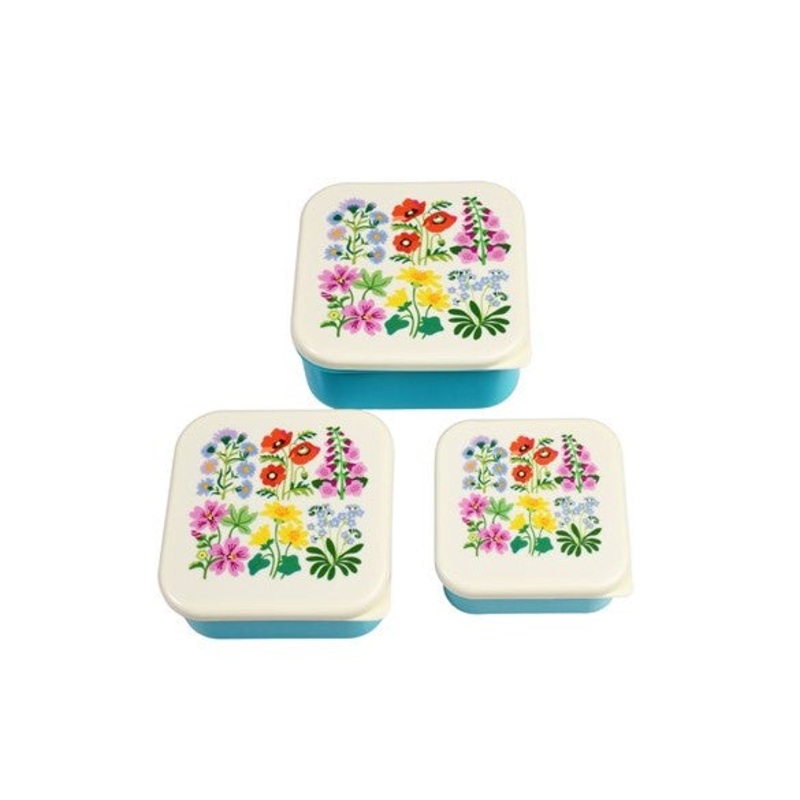 Rex Set of 3 Snack Boxes – Wild Flowers