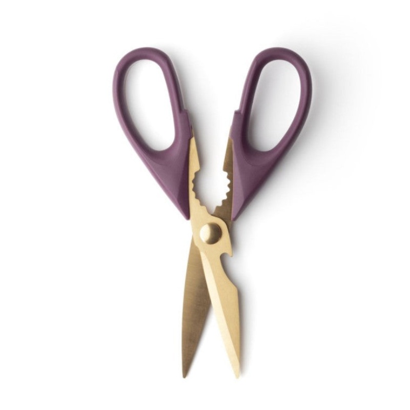 Taylor’s Eye Witness Serrated Kitchen Shears, Mulberry & Gold