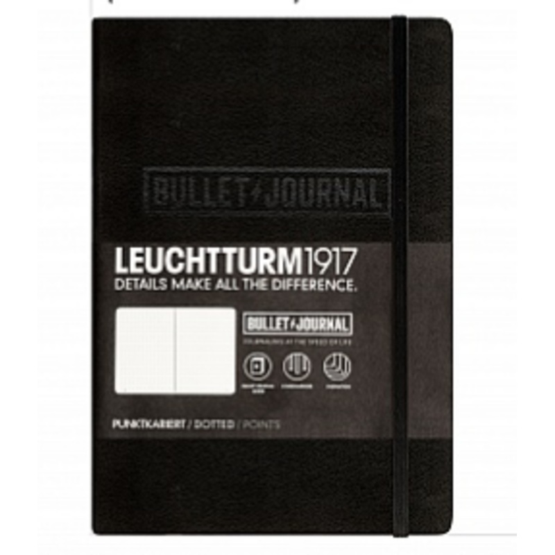 Leuchtturm A5 Hardback Bullet Journal – Black