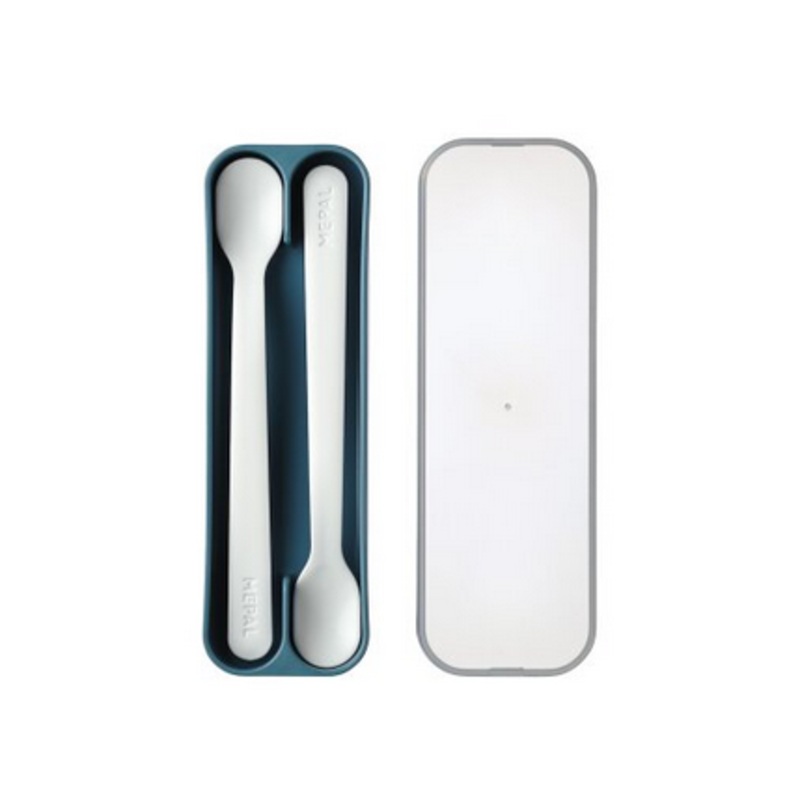 Mepal Mio Feeding Spoon Set of 2 – Deep Blue