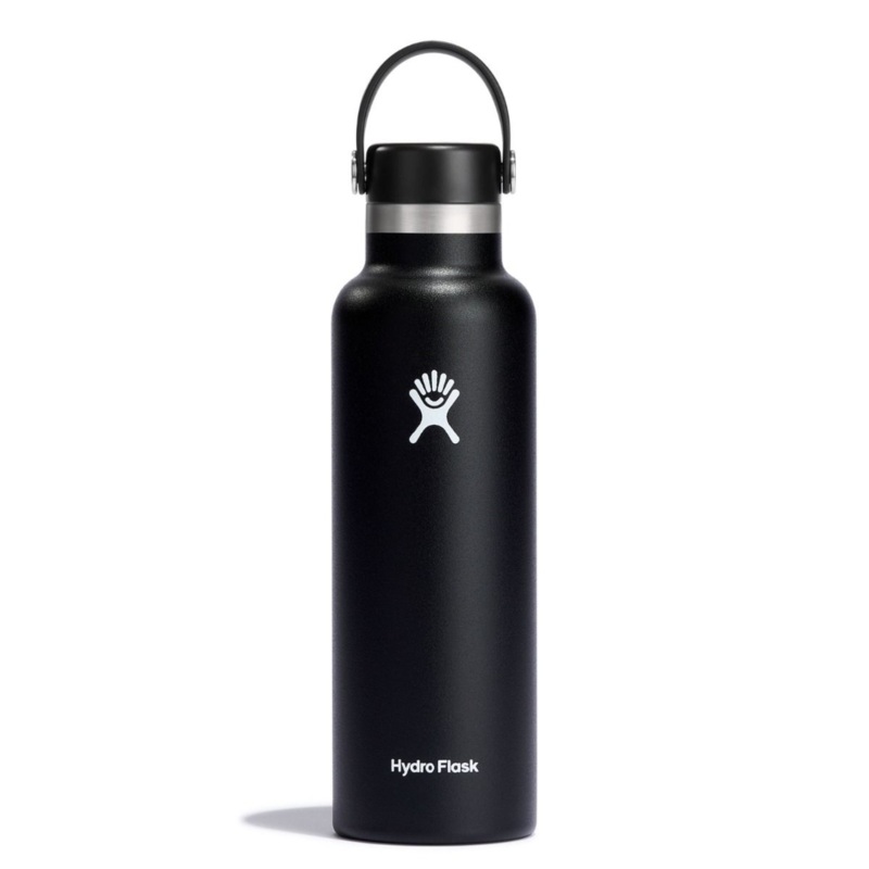 Hydroflask Standard Mouth Bottle with Flex Cap 21oz – Black
