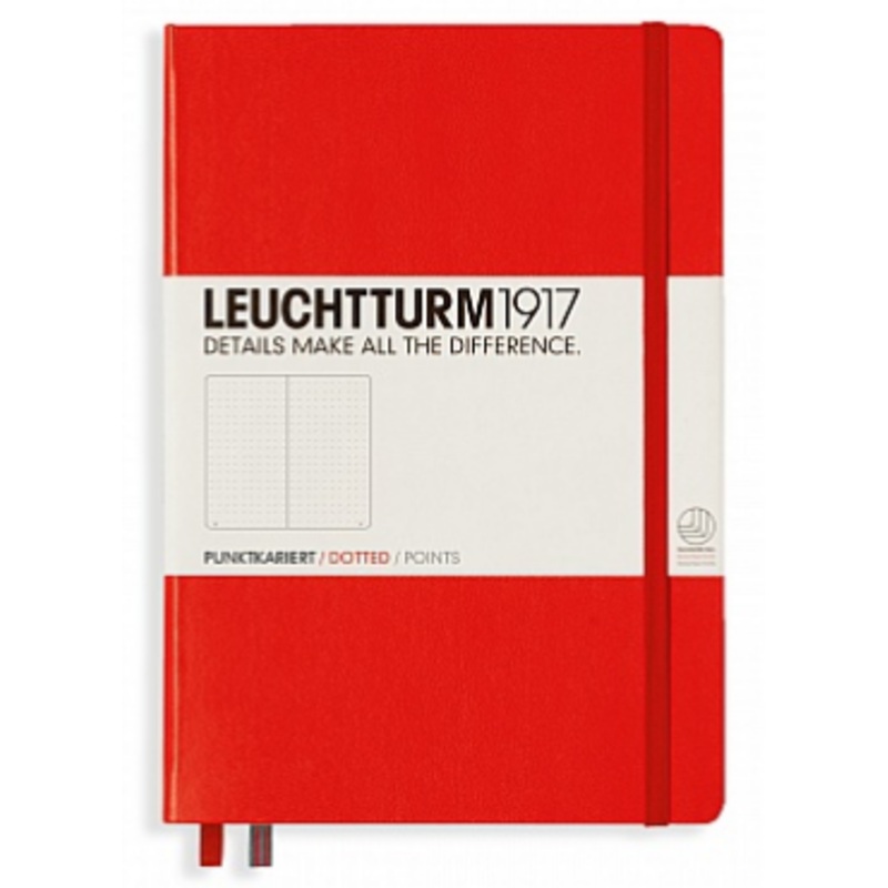 Leuchtturm A5 Hardback Dotted Notebook – Red