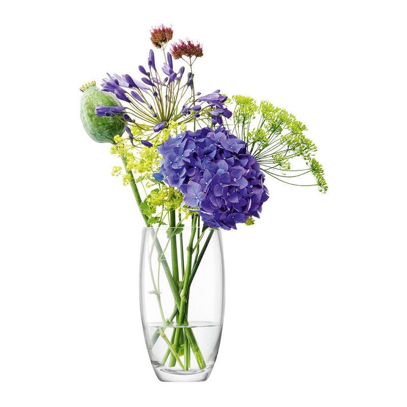 LSA Barrel Bouquet Vase 20cm – Clear