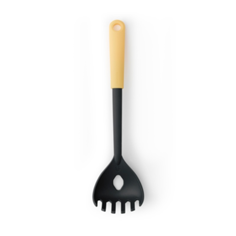 Brabantia Tasty+ Spaghetti Spoon plus Measure Tool – Vanilla Yellow