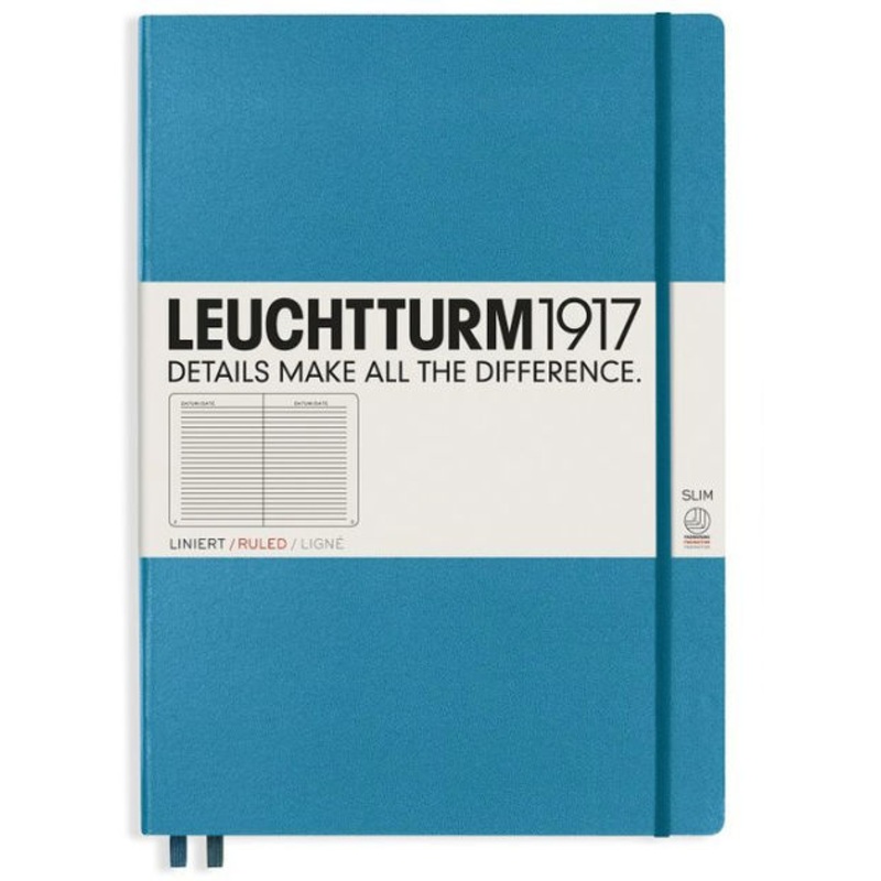 Leuchtturm Slim A4 Lined Notebook – Nordic Blue