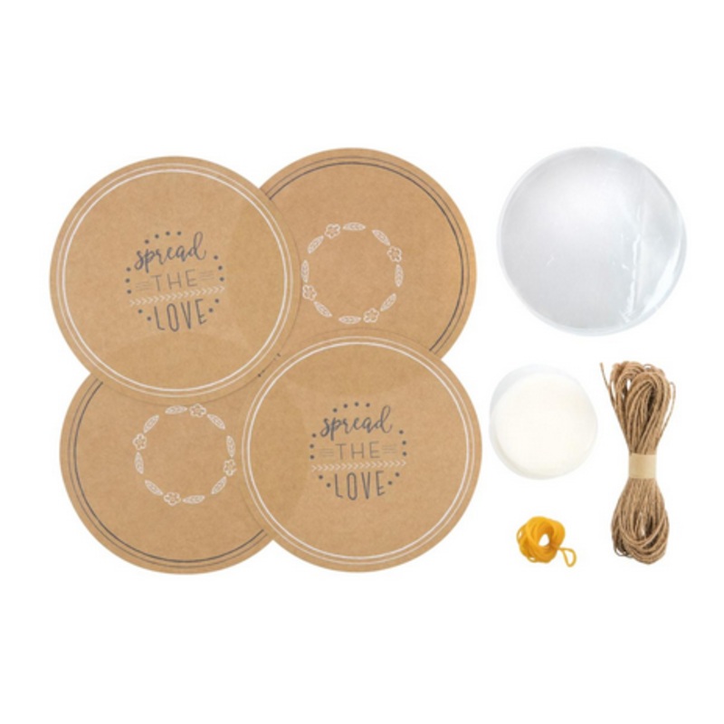 Kitchen Pantry 24Pc Kraft Paper Jam Jar Set