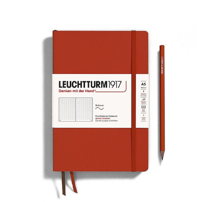 Leuchtturm A5 Softcore Notebook Ruled Fox Red