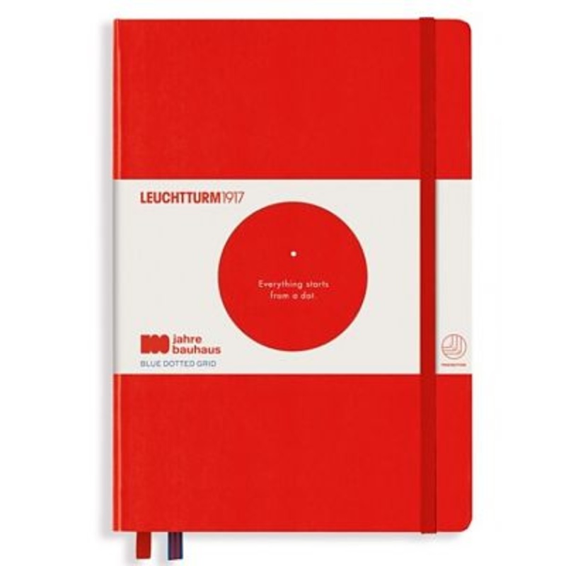Leuchtturm ‘Jahre Bauhaus’ Dotted Notebook – Red