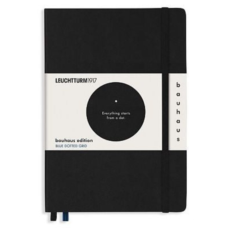 Leuchtturm ‘Jahre Bauhaus’ Dotted Notebook – Black