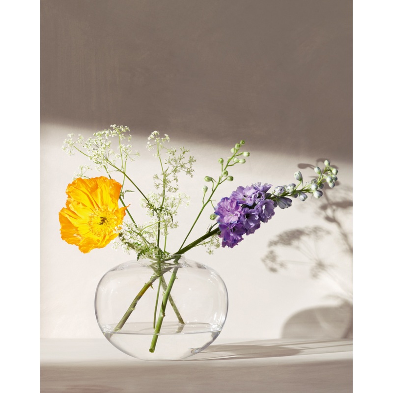 LSA Flower Curved Bouquet Vase H15cm Clear