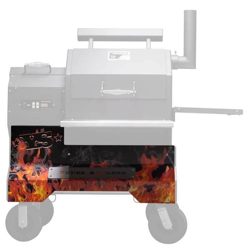 Yoder Smokers YS480 Competition Cart Magnetic Wrap – Orange Flames