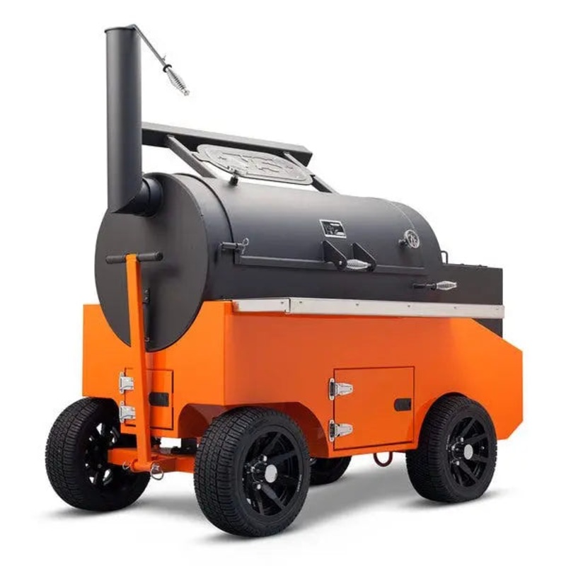 Yoder Smokers 26″ Cimarron Offset Smoker on Competition Cart