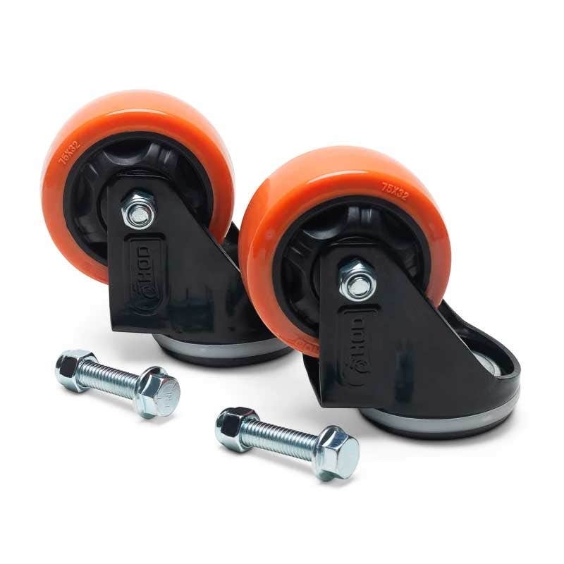 Yoder Smokers YS Series Pellet Grill Orange Caster Kit