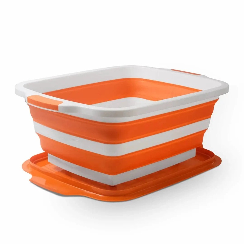 Collapsible Extra Large Food Prep Tub with Built-in Cutting Board