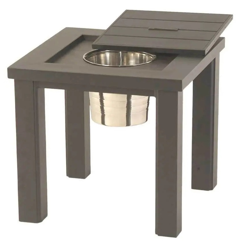 Hanamint Sherwood 24″ Square Ice Bucket Side Table