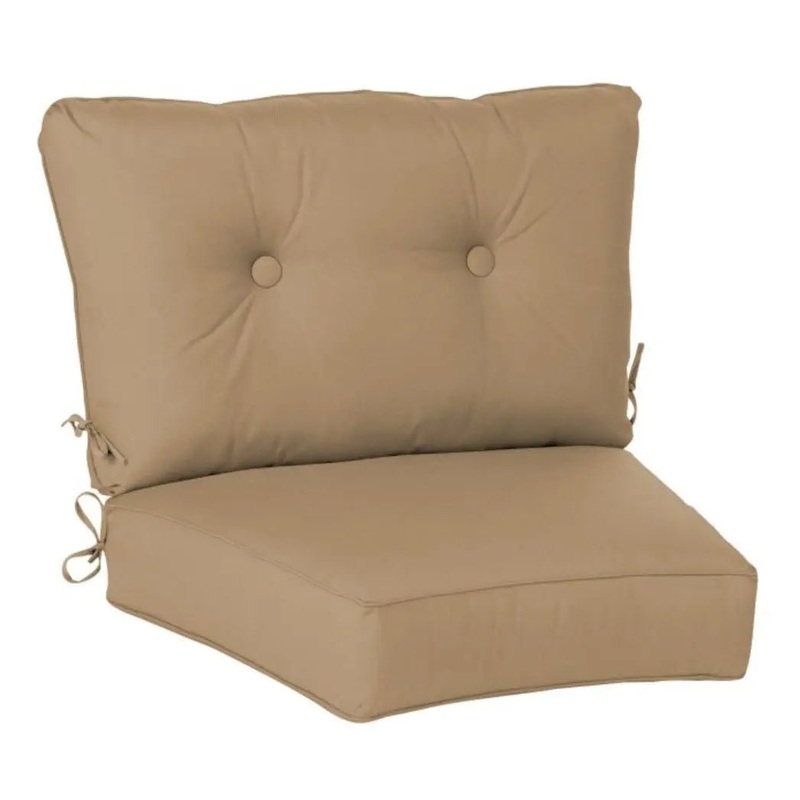 Casual Cushion Estate Series Deep Seating Curved Cushion in Canvas Cocoa