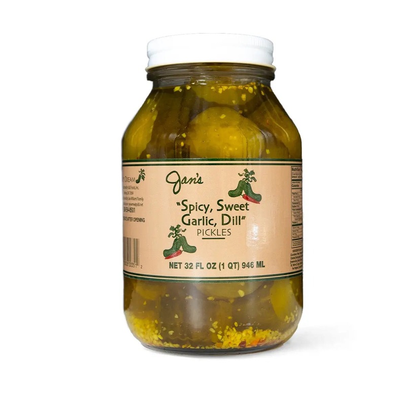 Jan’s Spicy Sweet Garlic Dill Pickles, 32oz