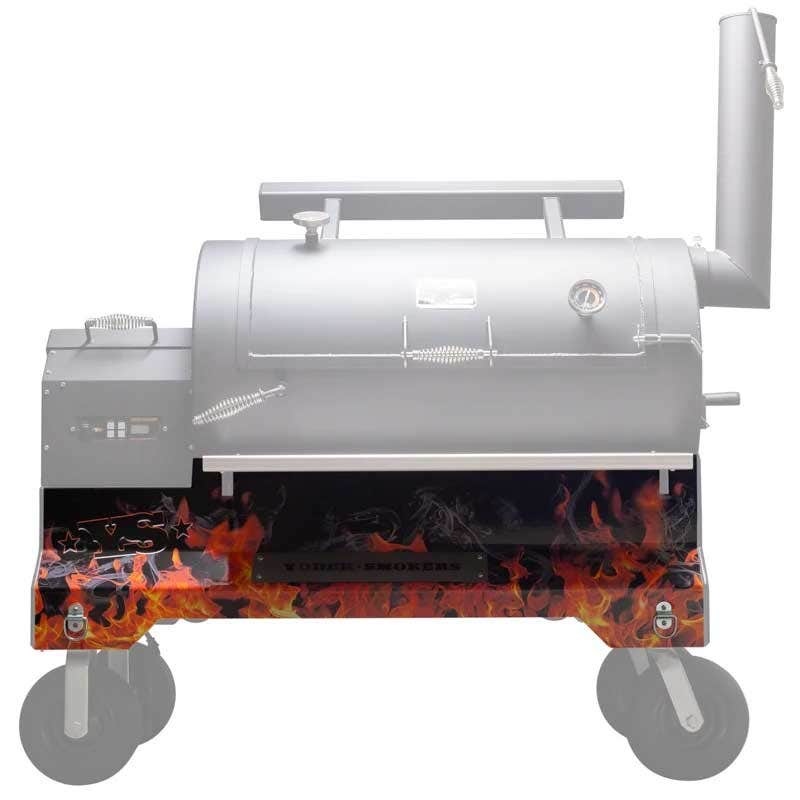 Yoder Smokers YS1500 Competition Cart Magnetic Wrap – Orange Flames