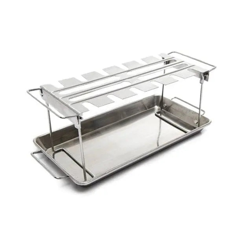Broil King Stainless Steel Wing Rack Roaster with Pan