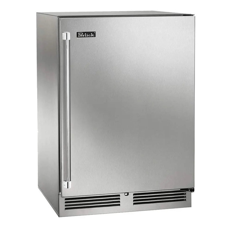 Perlick Signature HP24 24″ Undercounter Outdoor Refrigerator with Stainless Steel Solid Door