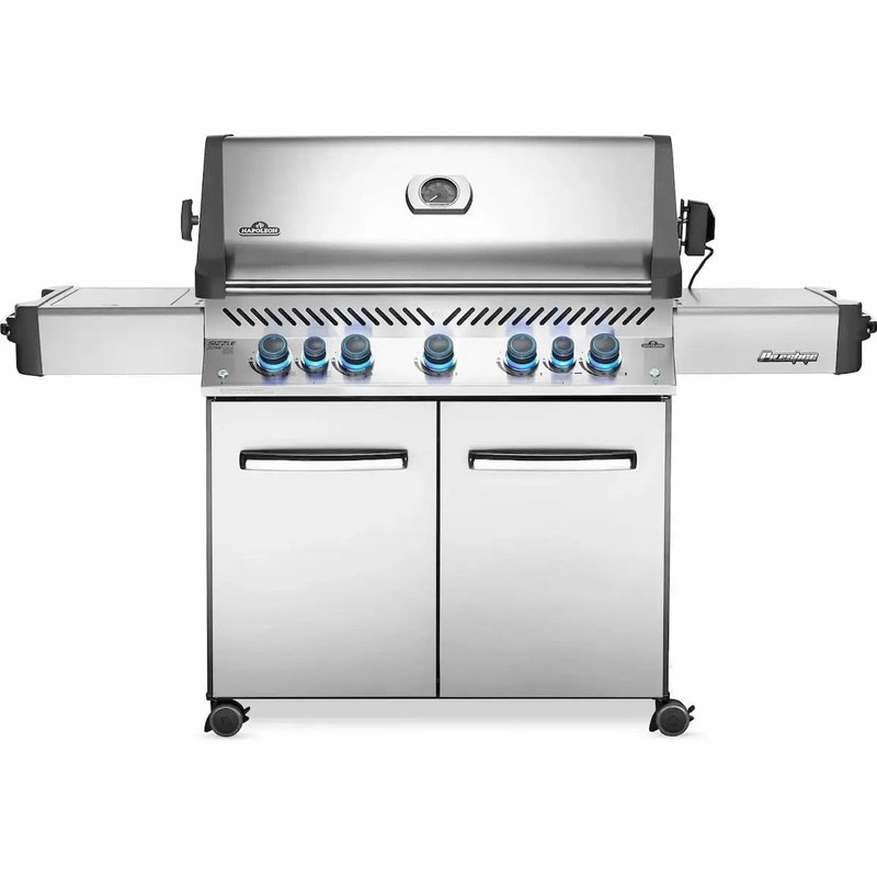 Napoleon Grills Prestige 665 Gas BBQ Grill with Infrared Side and Rear Burners, Stainless Steel
