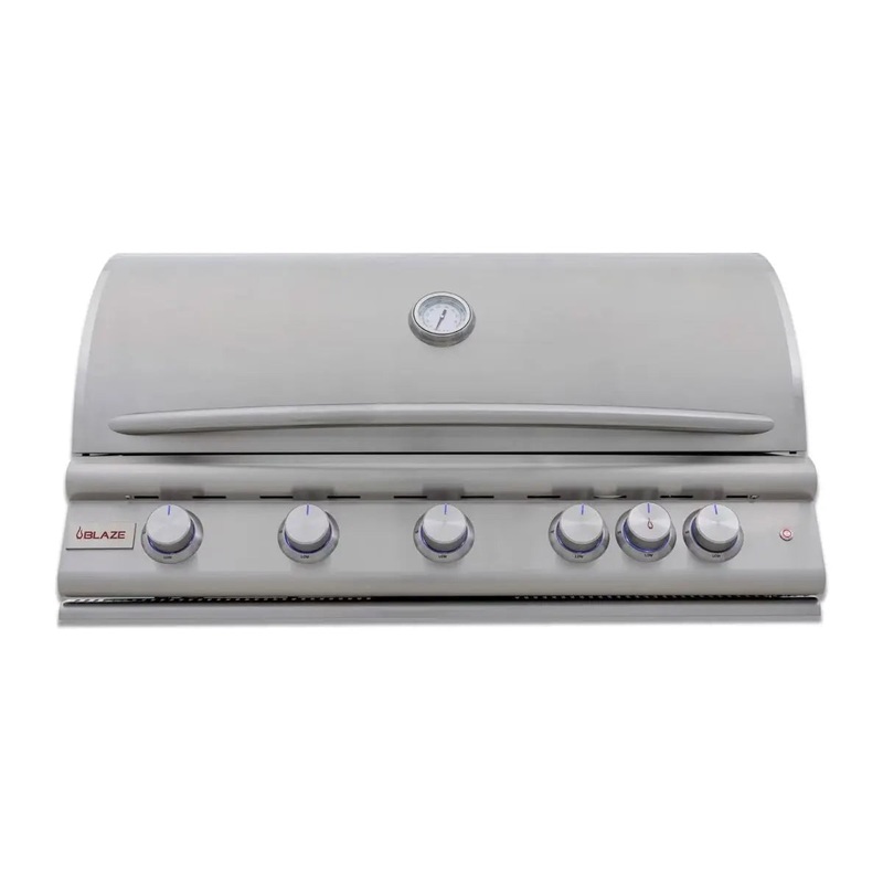 Blaze Premium 5-Burner LTE+ 40″ Built-In Gas BBQ Grill with Rear Infrared Burner, BLZ-5LTE3