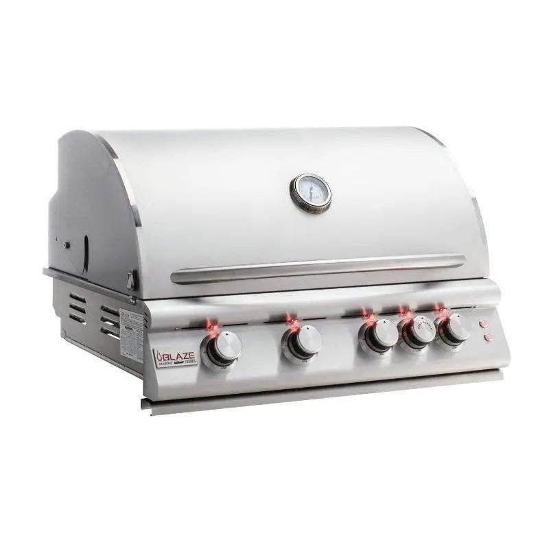 Blaze Grills Marine Grade Premium LTE 32 4-Burner Gas BBQ Grill with Rear Burner and Built-In Lights