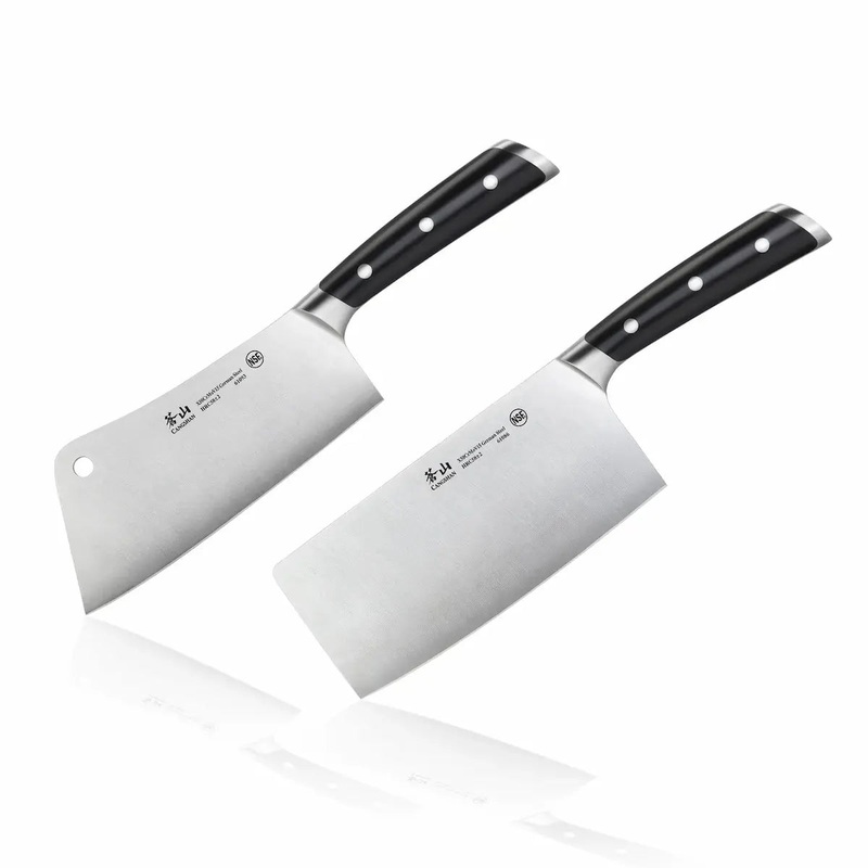 Cangshan 2PC Black Cleaver Set German Steel