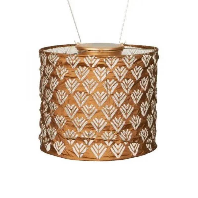 Allsop Soji Stella 8″ Drum Solar Lantern in Copper