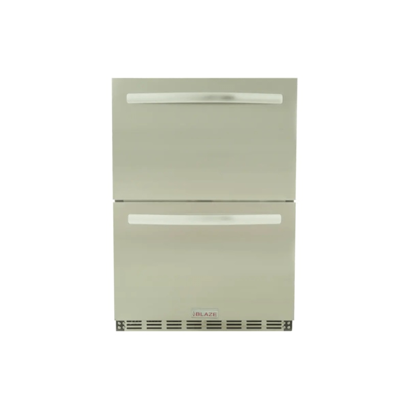 Blaze 24″ Outdoor-Rated Double Drawer Refrigerator, 5.1 cu. ft. BLZ-SSRF-DBDR5.1