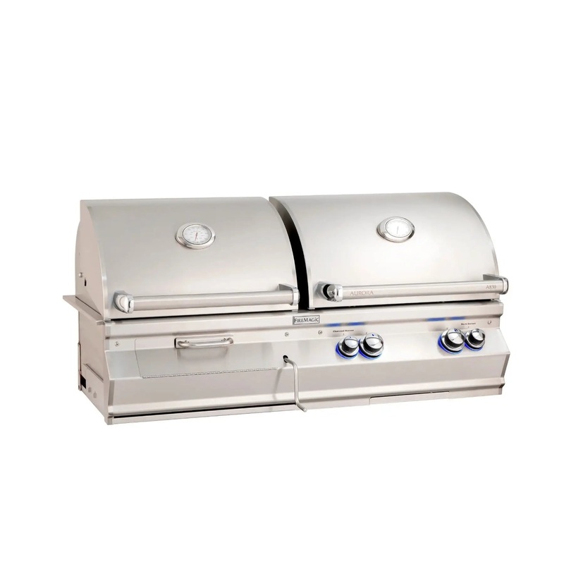 Fire Magic Aurora A830i Built-In Gas & Charcoal Combination BBQ Grill