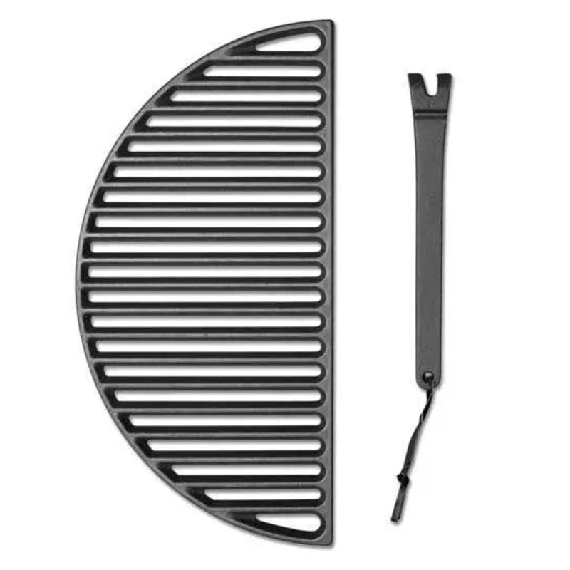 Kamado Joe Half Moon Cast Iron Cooking Grate for Classic Joe 18″ Grill