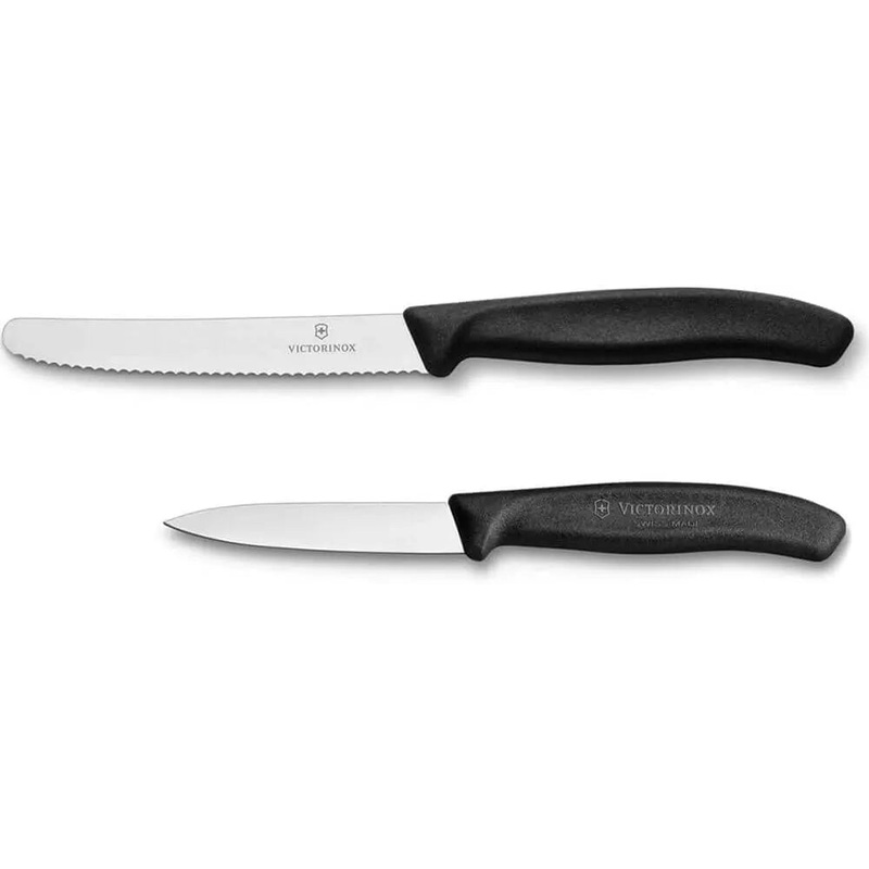 Victorinox Swiss Classic Paring Knife Set, 4.5″ Utility and 3.5″ Paring