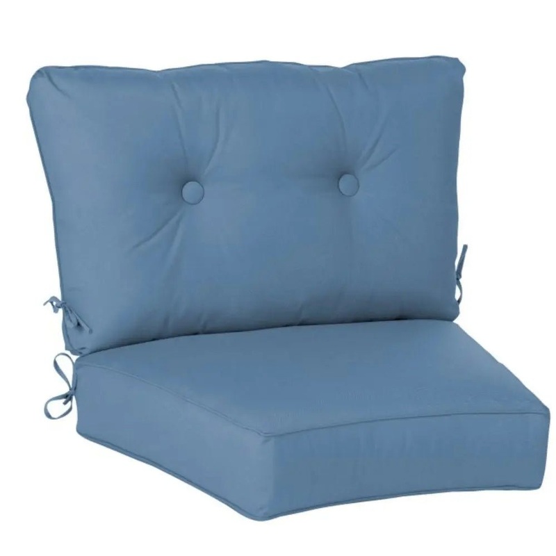 Casual Cushion Estate Series Deep Seating Curved Cushion in Canvas Sapphire