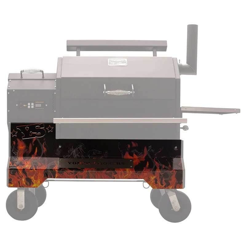 Yoder Smokers YS640 Competition Cart Magnetic Wrap – Orange Flames