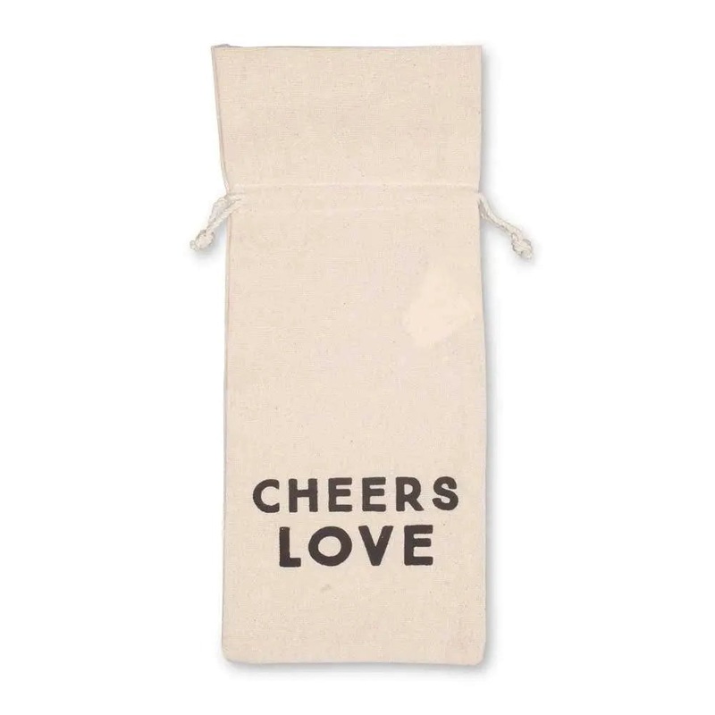 “Cheers Love” Cotton Wine Bag