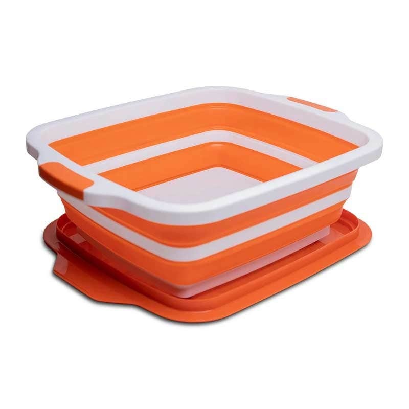 Collapsible Food Prep Tub with Built-in Cutting Board