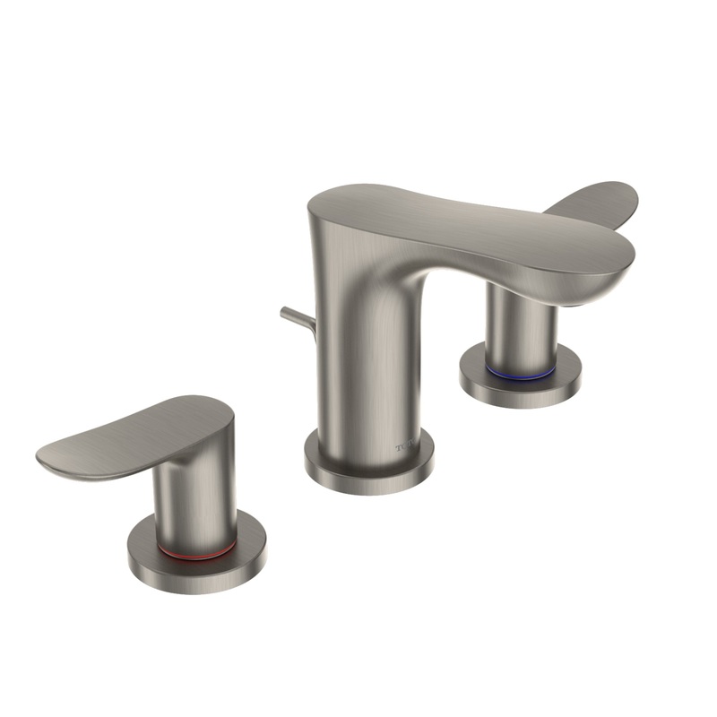TOTO TLG01201U#BN GO Series Two Handle Widespread Bathroom Sink Faucet with Drain Assembly, Brushed Nickel
