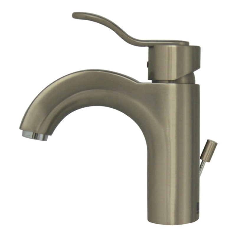 Whitehaus 3-04040-BN Wavehaus Single Hole/Single Lever Bathroom Faucet with Pop-up Waste
