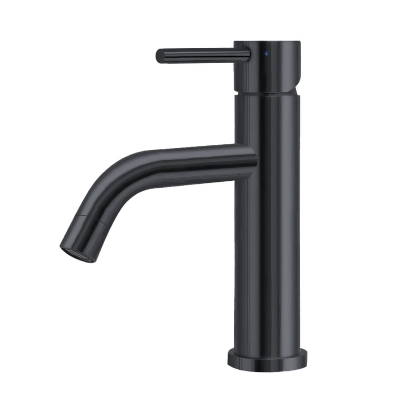 Whitehaus WHS8601-SB-MBLK Waterhaus Single Lever Elevated Bathroom Faucet