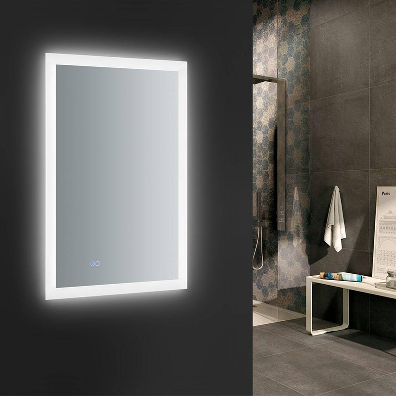 Fresca FMR012436 Angelo 24″ Wide x 36″ Tall Bathroom Mirror with LED Lighting