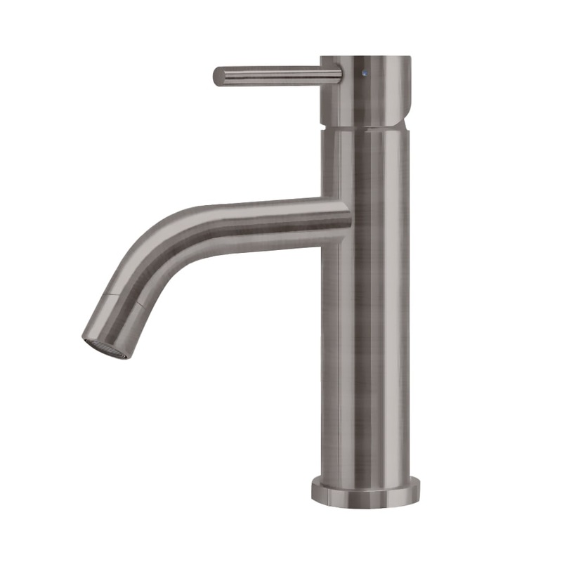 Whitehaus WHS8601-SB-GM Waterhaus Stainless Steel Single Lever Elevated Bathroom Faucet