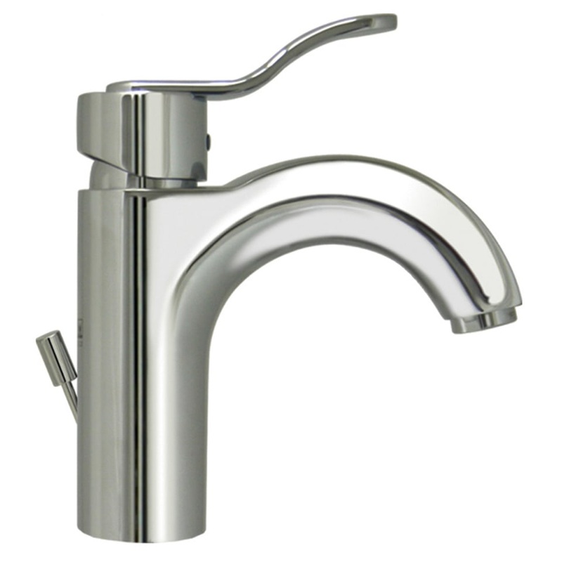 Whitehaus 3-04040-C Wavehaus Single Hole/Single Lever Bathroom Faucet with Pop-up Waste